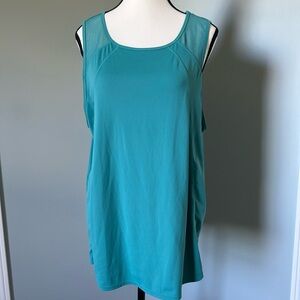 SPYDER Active/Sport Turquoise XXL Workout Tank Top - Mesh Vents